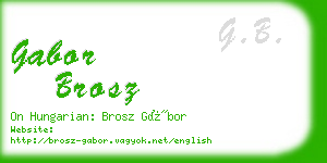 gabor brosz business card